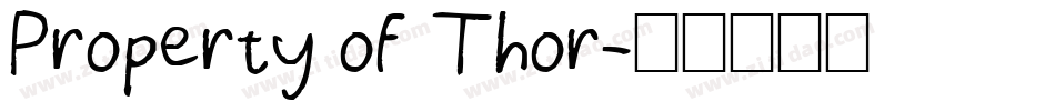 Property of Thor字体转换